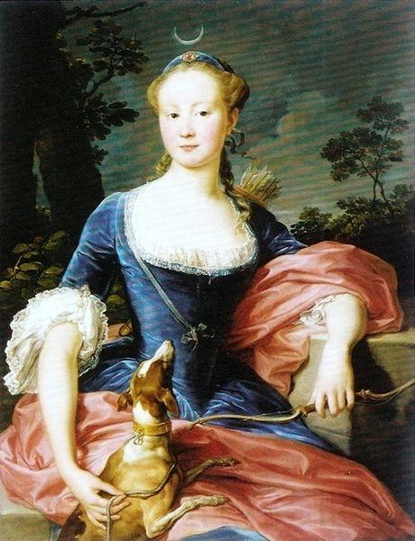 Pompeo Batoni Portrait of a Lady as Diana the Huntress France oil painting art